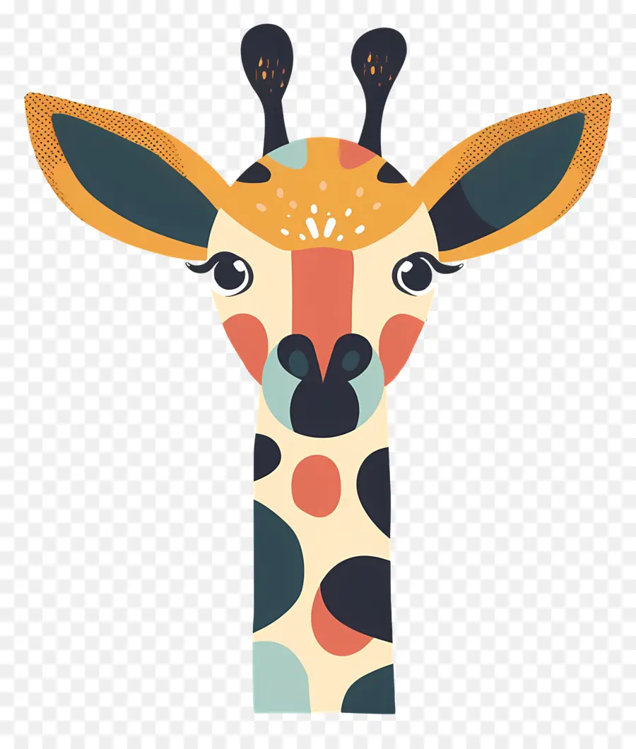 Sevimli Zürafa Yüzü，Zürafa PNG