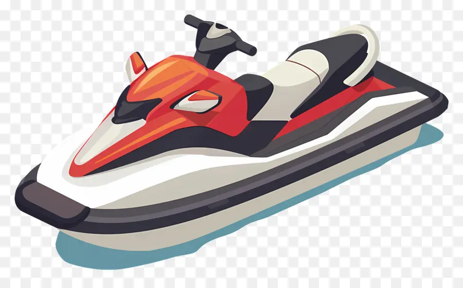 Jet Ski，Kırmızı Ve Beyaz PNG