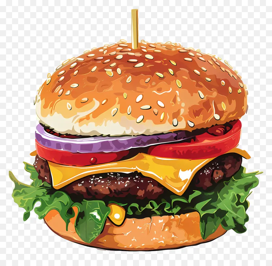 Cheeseburger，Hamburger PNG