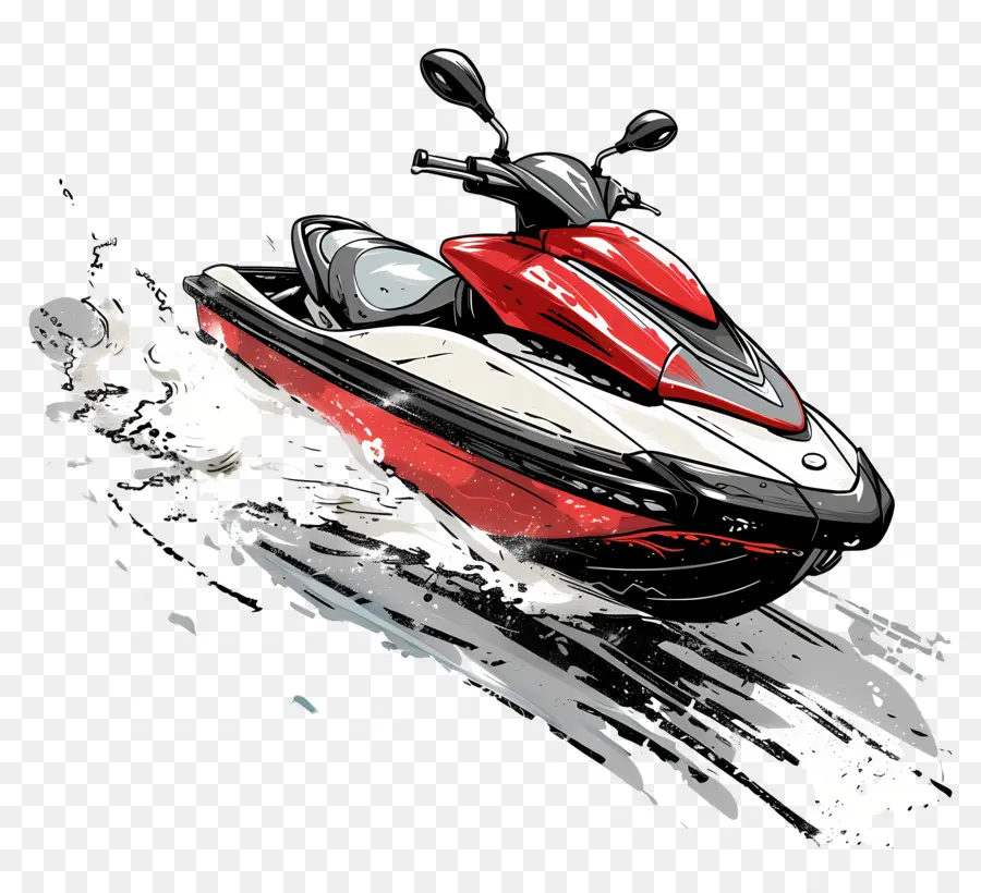 Jet Ski，Kırmızı Jet Ski PNG