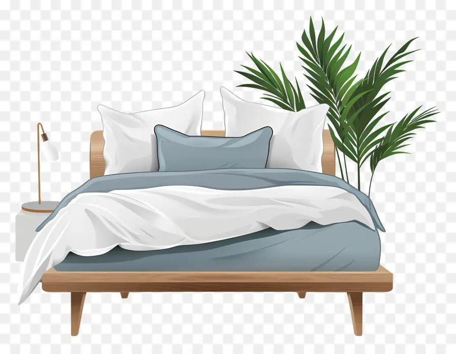 Modern Yatak，Yatak Odası Dekoru PNG