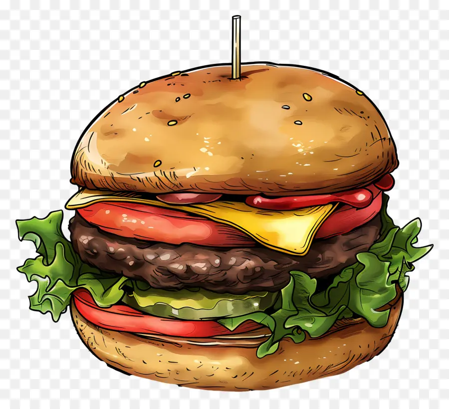 Cheeseburger，Hamburger PNG