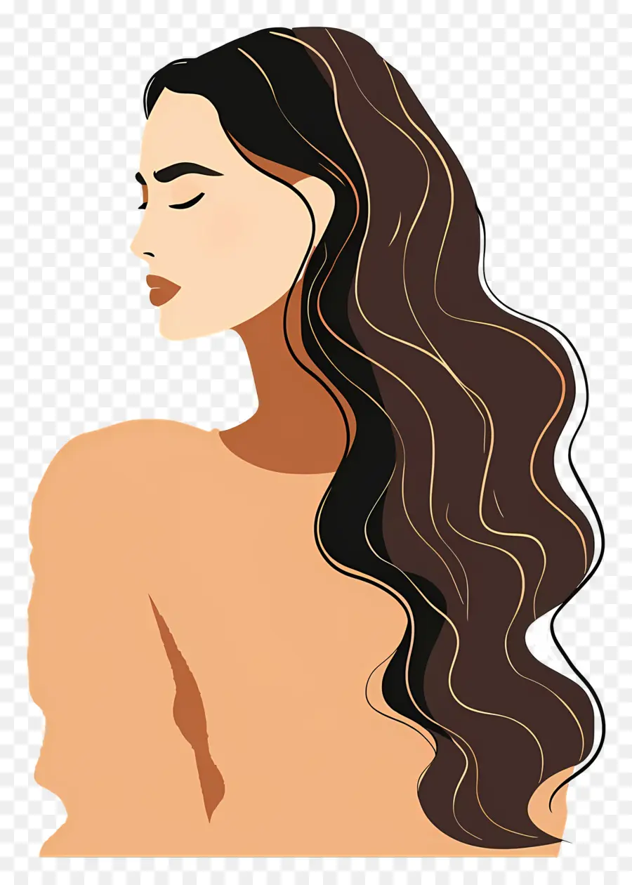Kadın，Uzun Saç PNG
