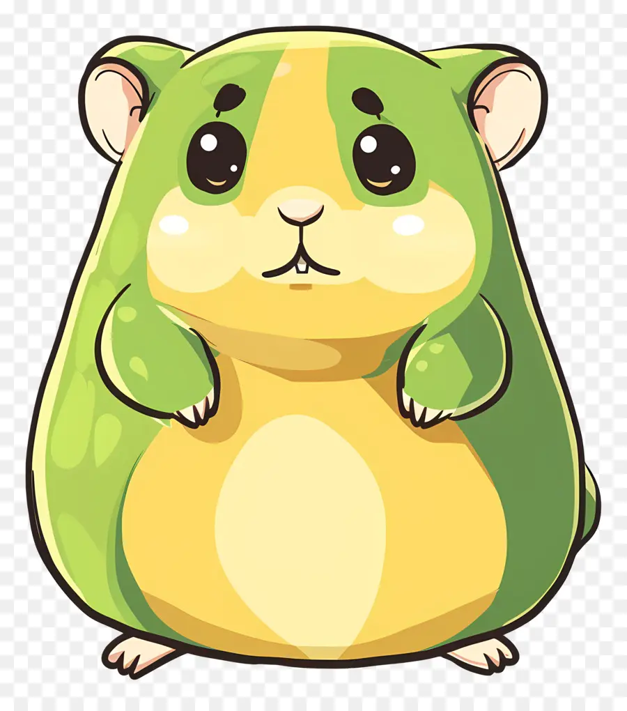 Karikatür Hamster，Yeşil Hamster PNG