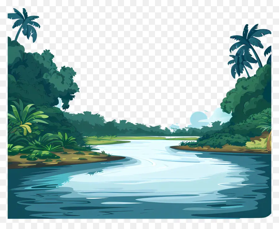 Nehir Manzara Arka Planı，Nehir PNG