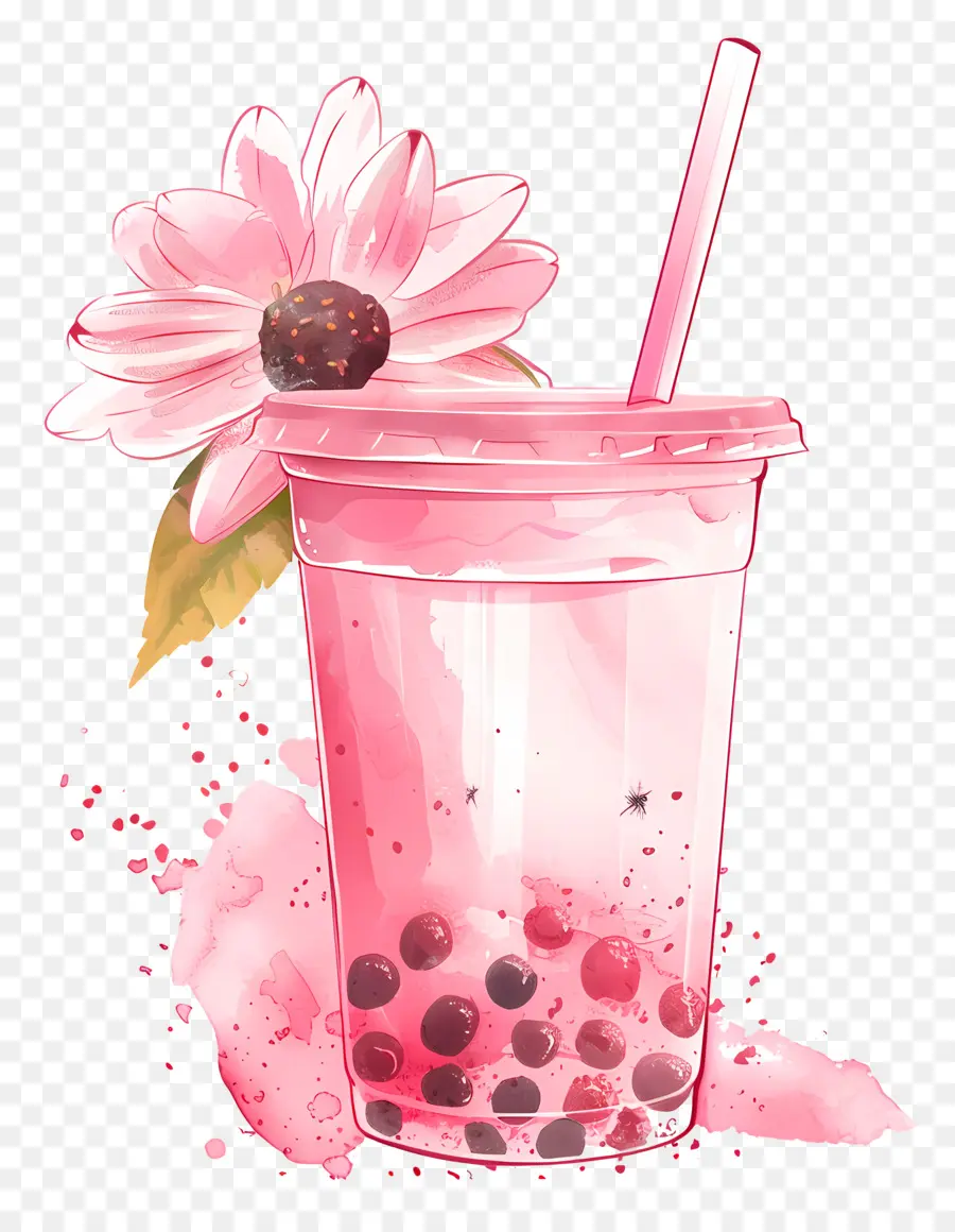 Pembe Boba çayı，Pembe Balon Çayı PNG