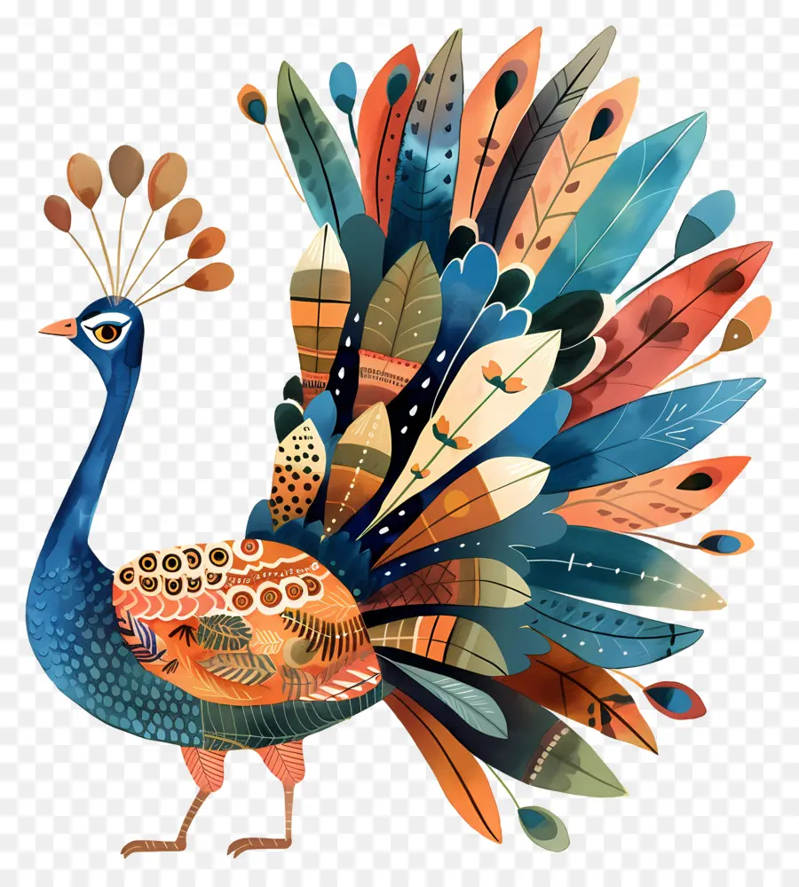 Karikatür Peacock，Tavuskuşu PNG