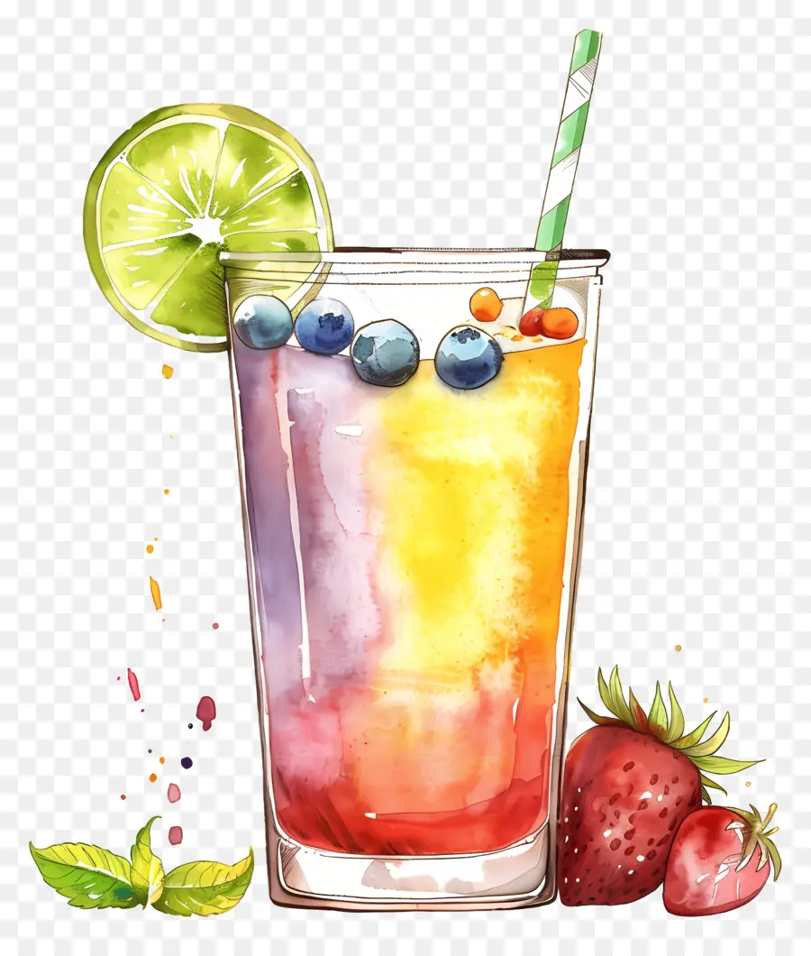 Güler Yüzlü，Meyveli Smoothie PNG