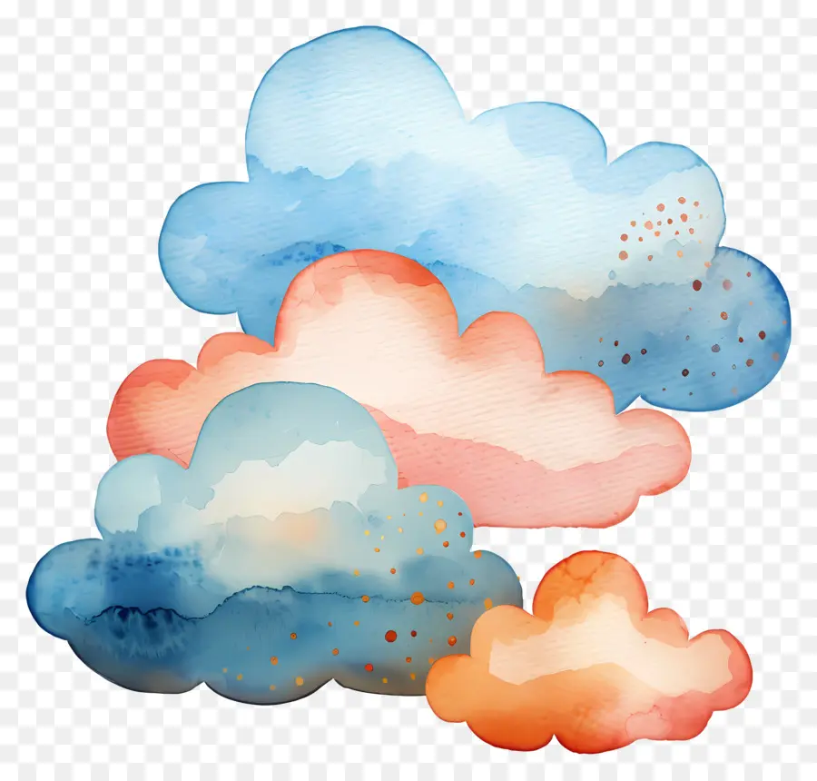 Bulut，Suluboya Bulutlar PNG