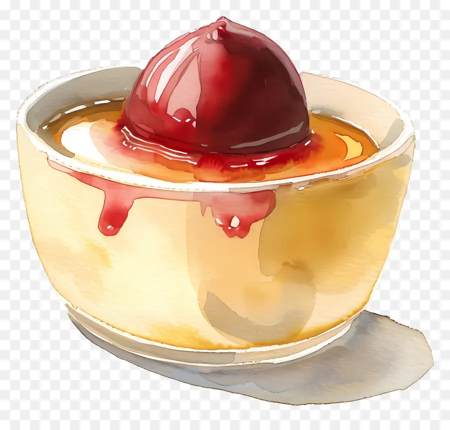 Puding，Kiraz Vanilyalı Dondurma PNG