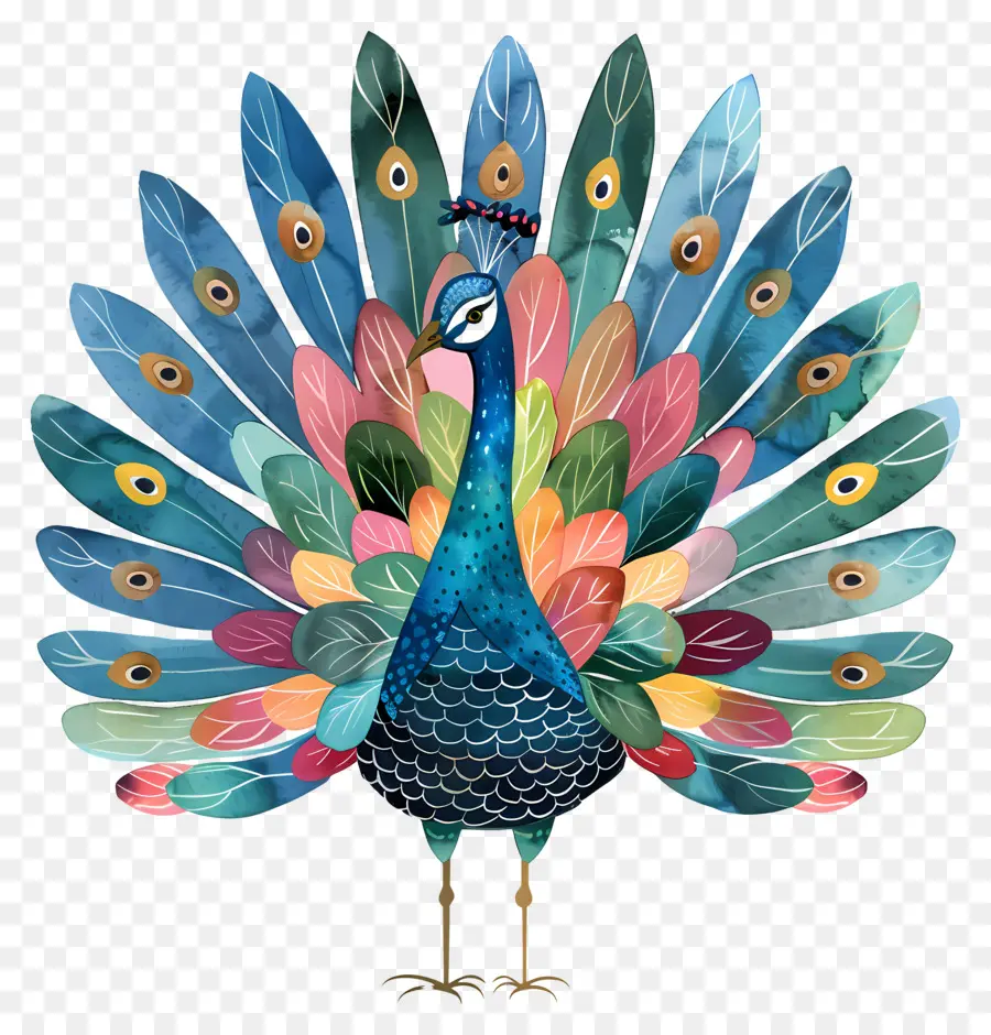 Karikatür Peacock，Tavuskuşu PNG