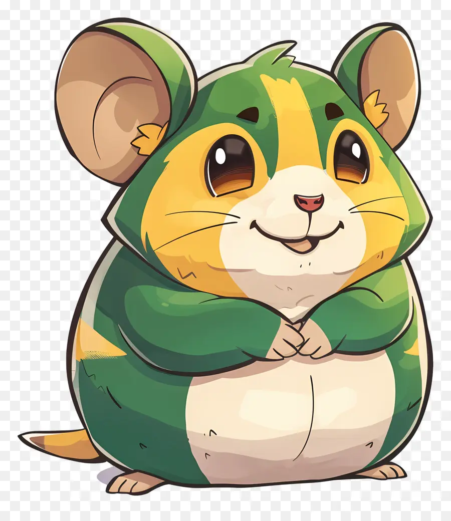 Karikatür Hamster，Yeşil Hamster PNG