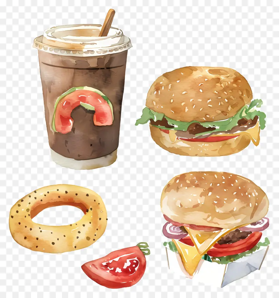 Fast Food，Hamburger PNG