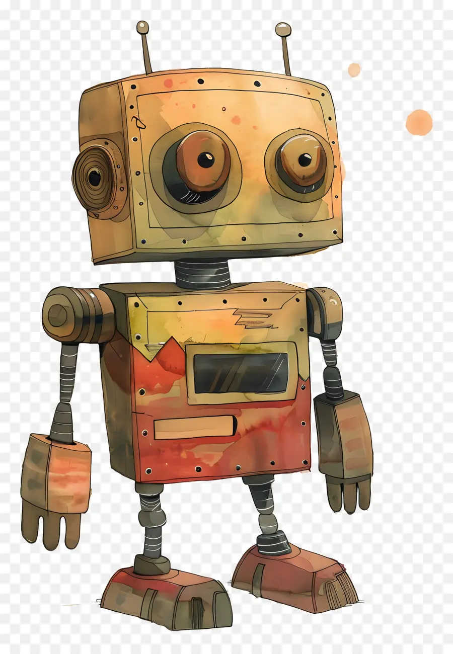 Robot，Kırmızı Gözler PNG