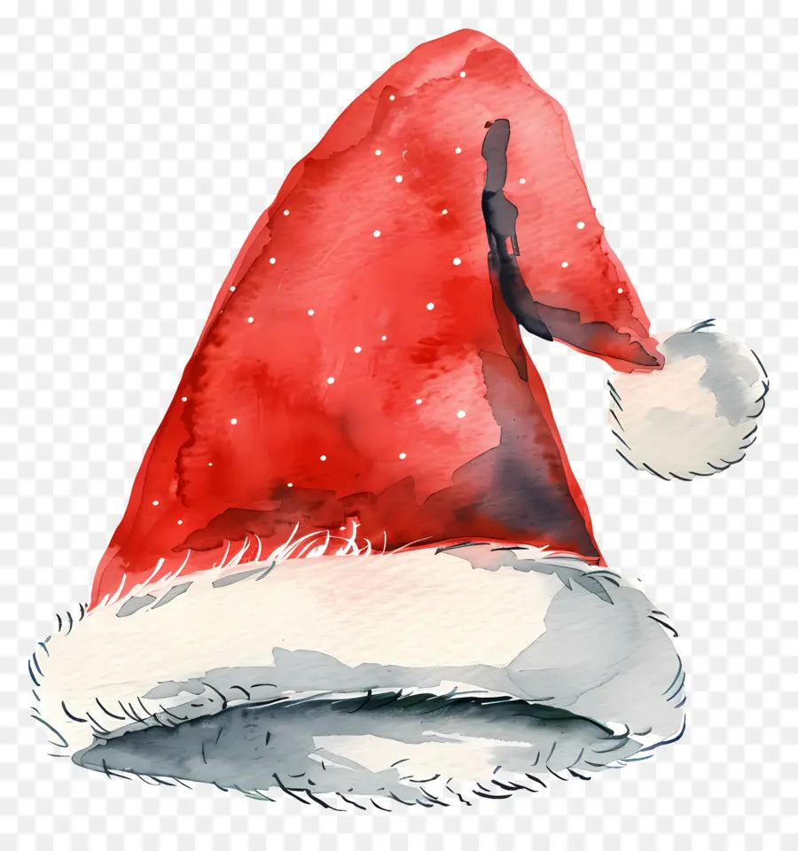 Santa şapka，Suluboya Resim PNG