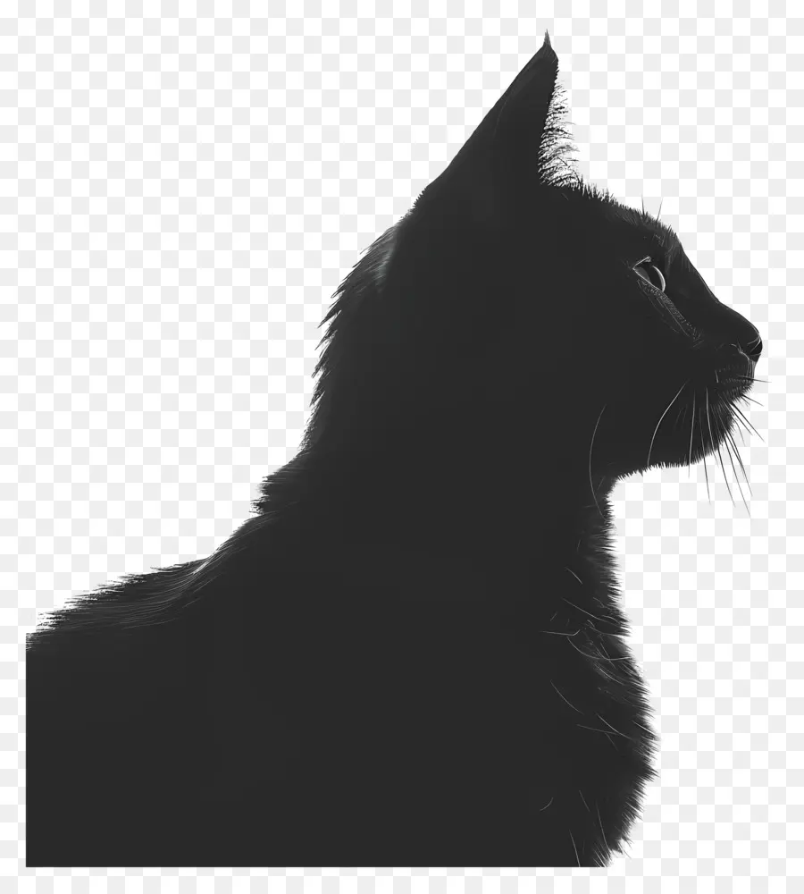 Kedi Siluet，Siyah Kedi PNG
