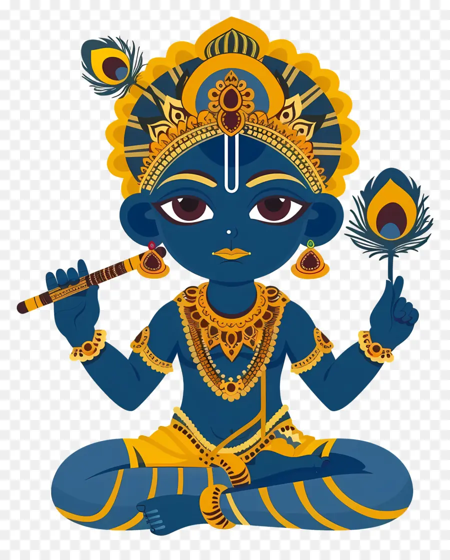 Krishna Janmashtami，Mavi Tenli Tanrı PNG