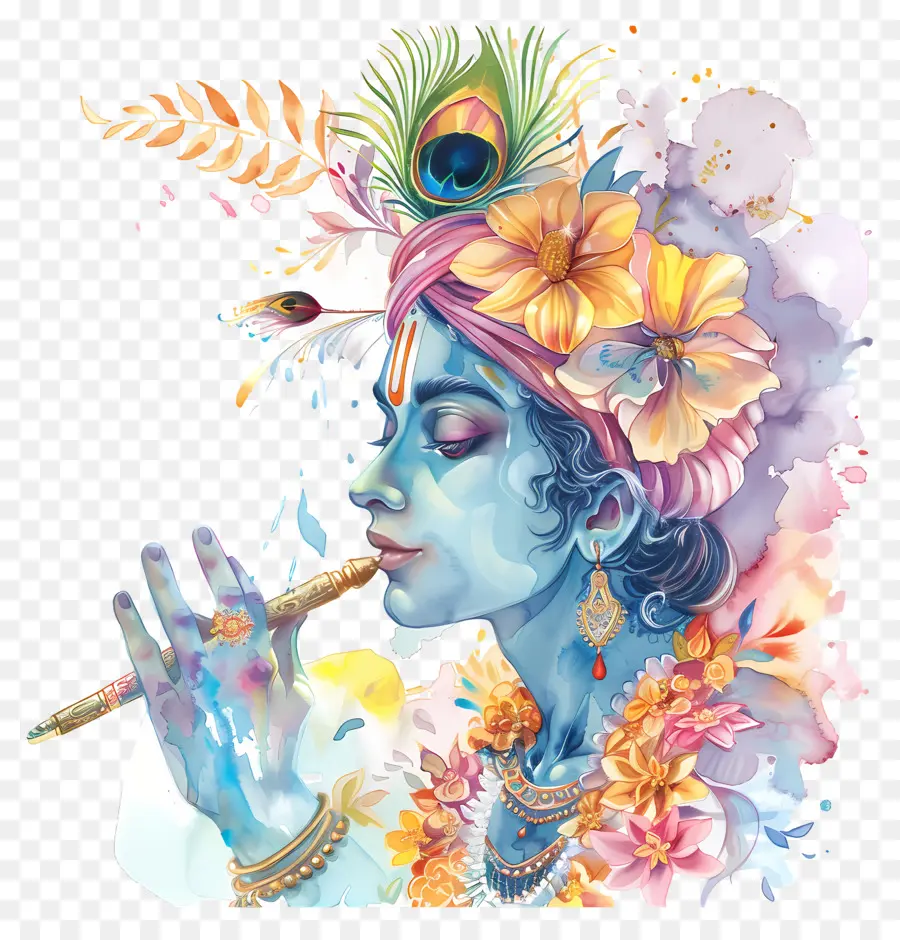 Krishna Janmashtami，Mavi Tanrı PNG