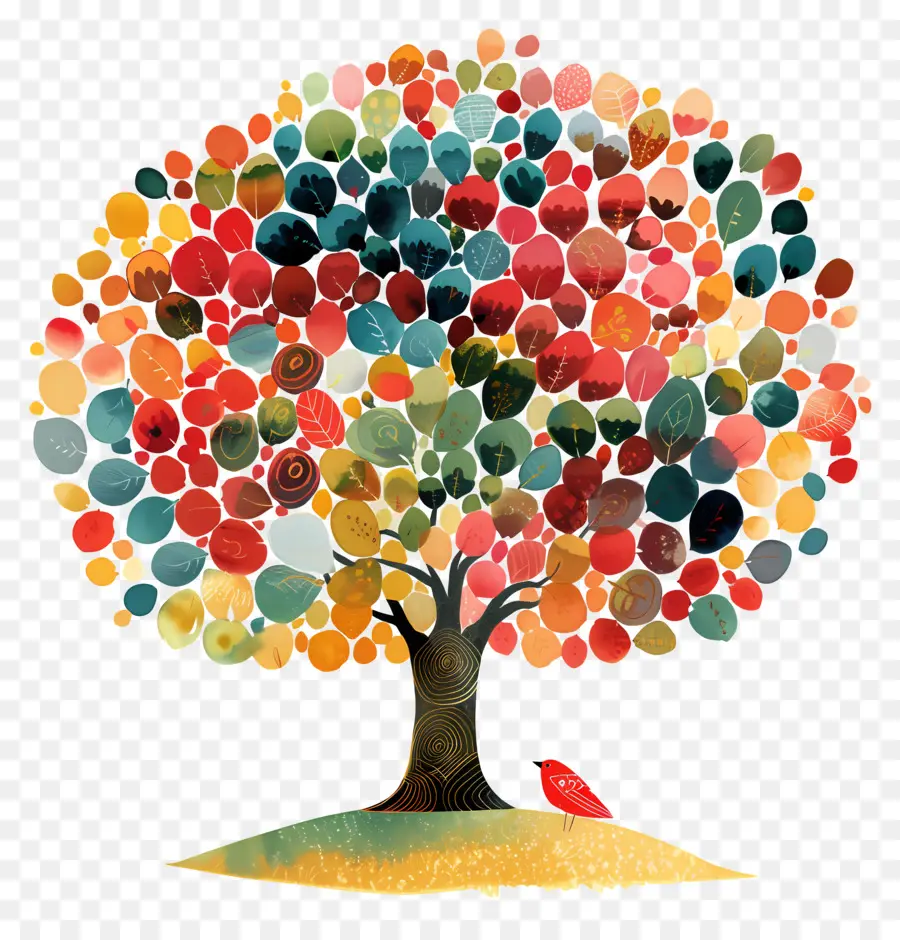 Hayat Ağacı ，Renkli Ağaç PNG