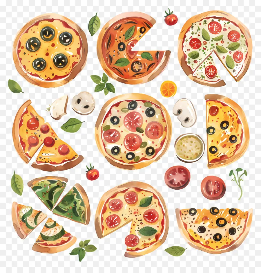 Pizza，Dilimler PNG