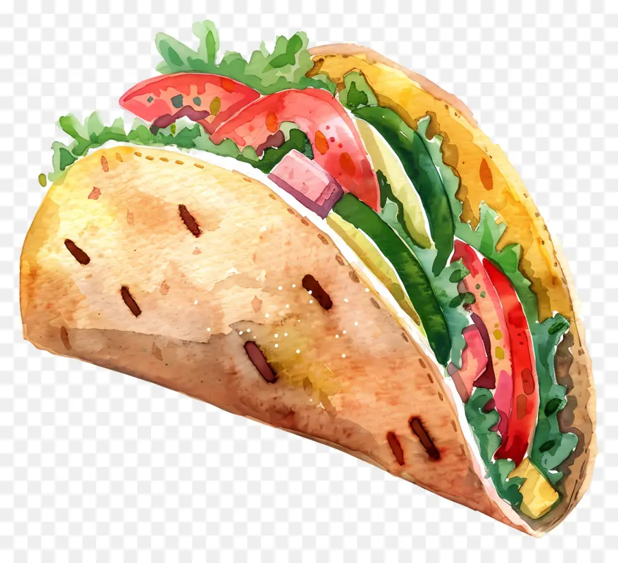 Taco，Suluboya Resim PNG