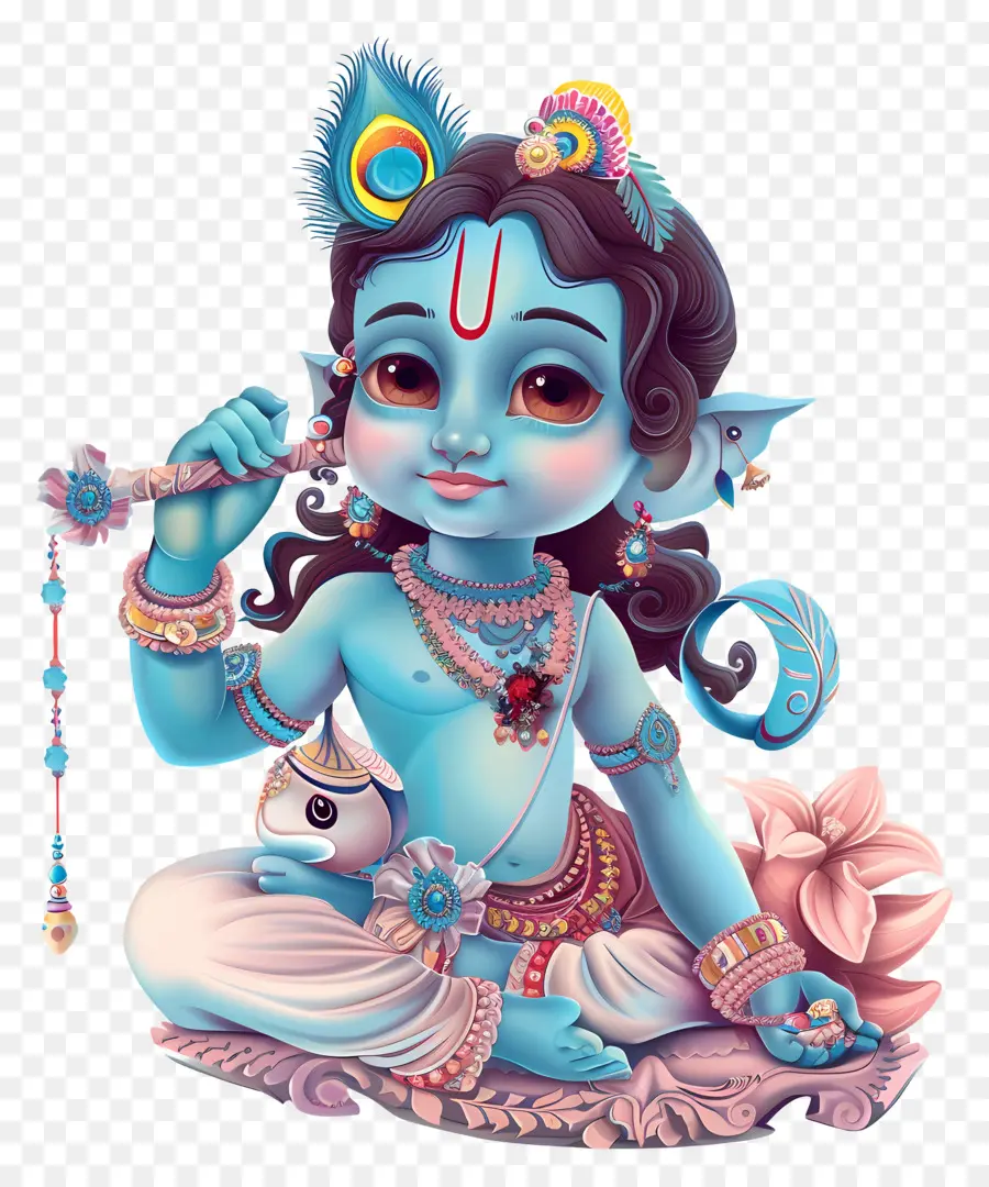 Krishna Janmashtami，Mavi Tanrı PNG