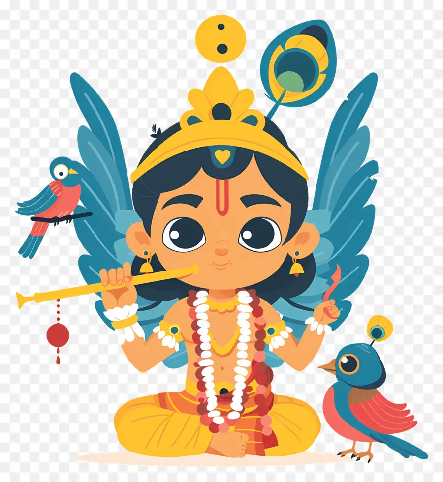 Krishna Janmashtami，Karikatür Krishna PNG