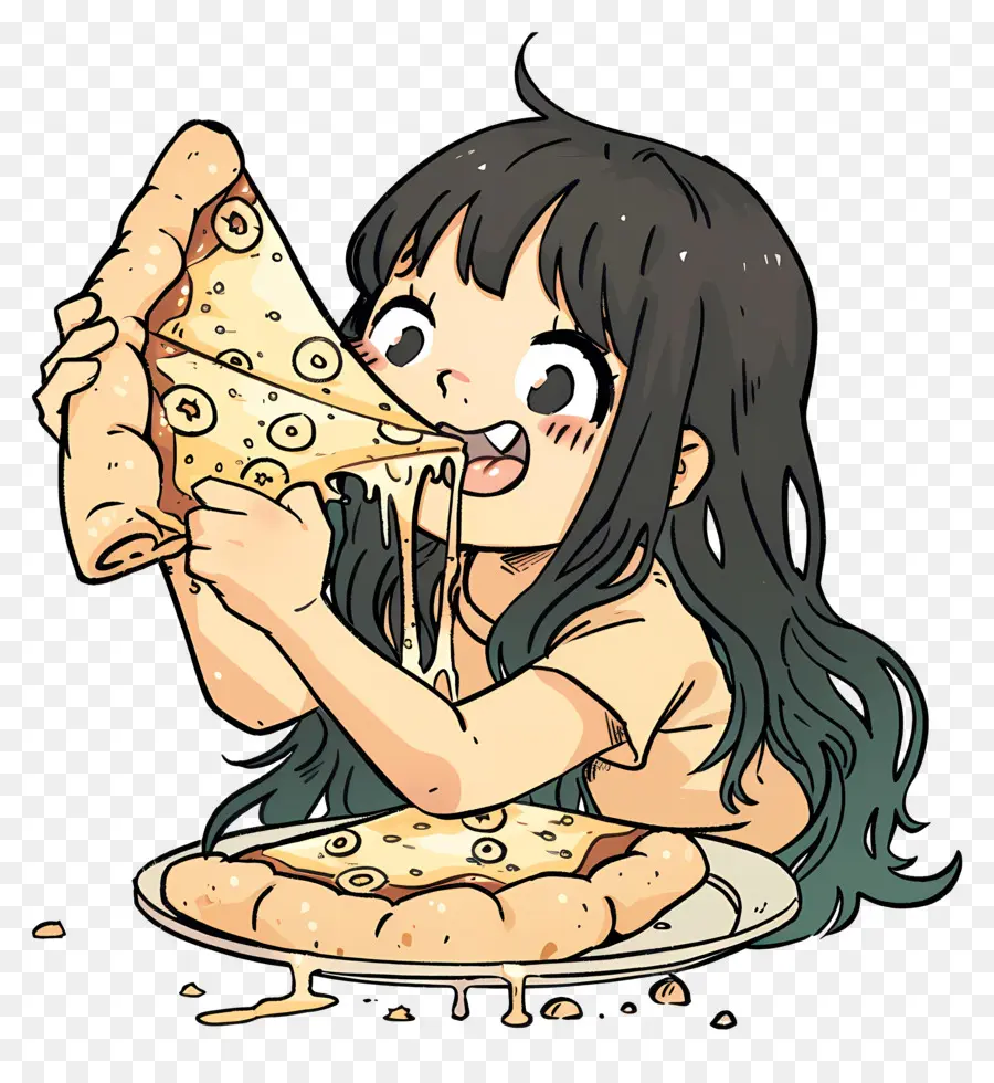 Pizza，Kız PNG