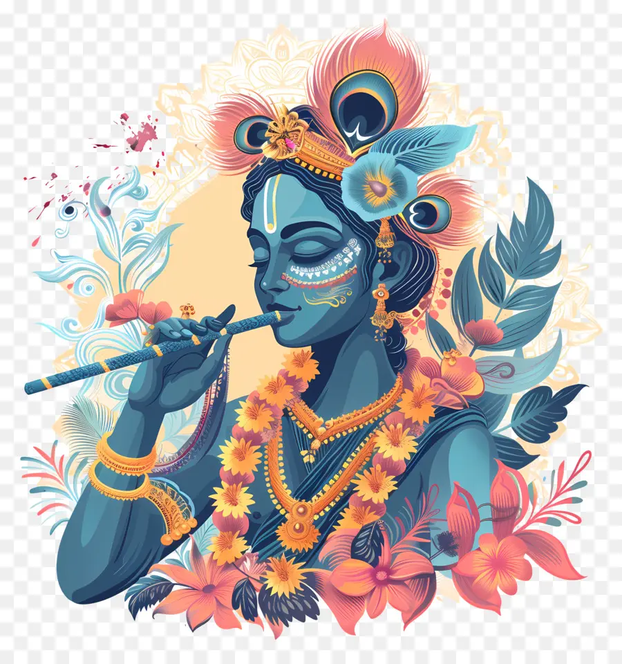 Krishna Janmashtami，Mavi Tanrı PNG