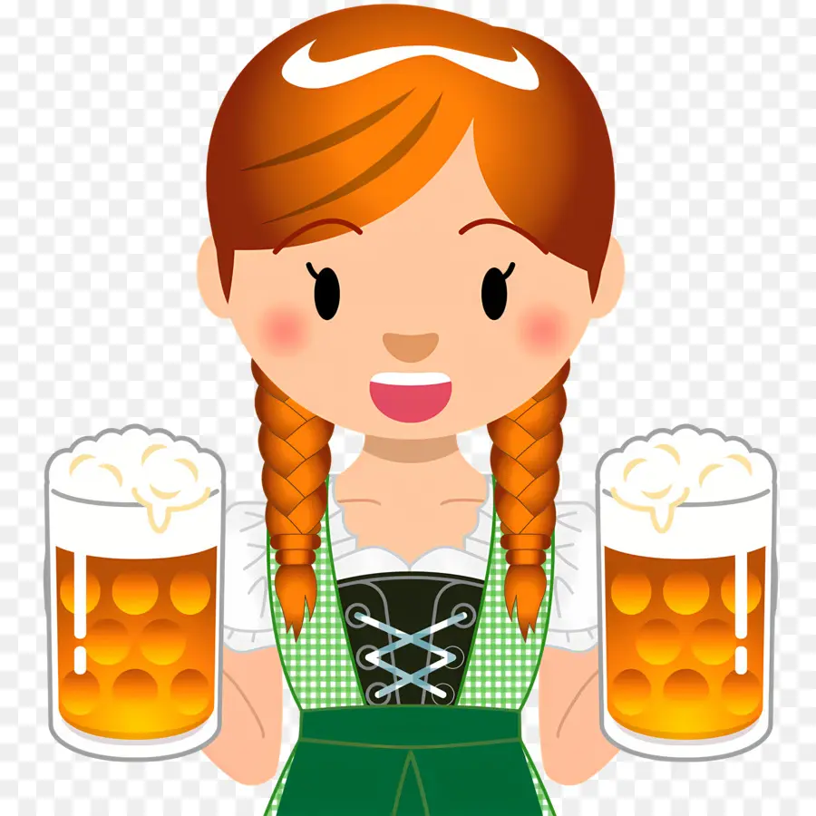 Oktoberfest，Bira Ile Kız PNG