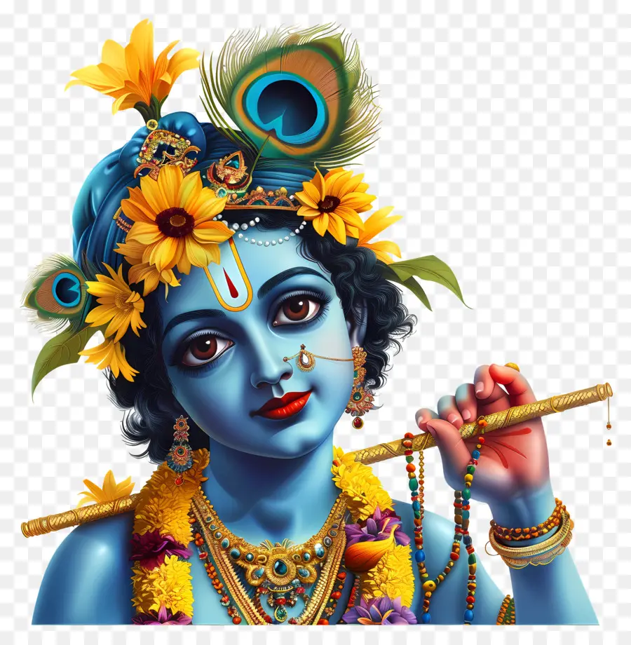 Krishna Janmashtami，Mavi Karakter PNG