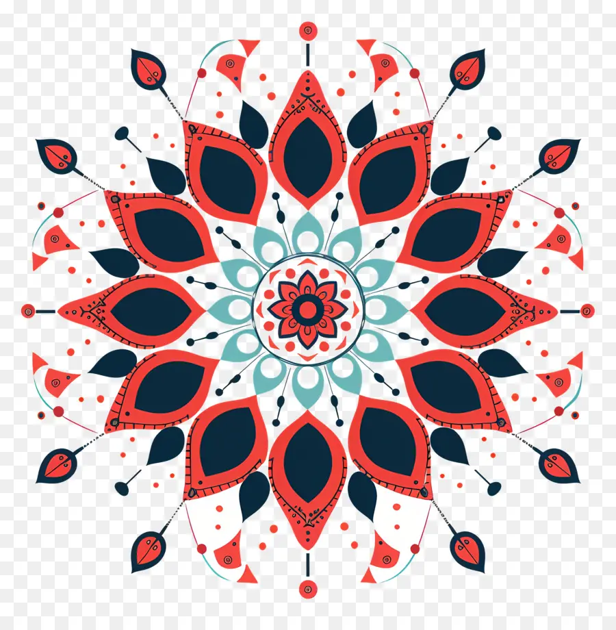 Lüks Mandala，Renkli Desen PNG