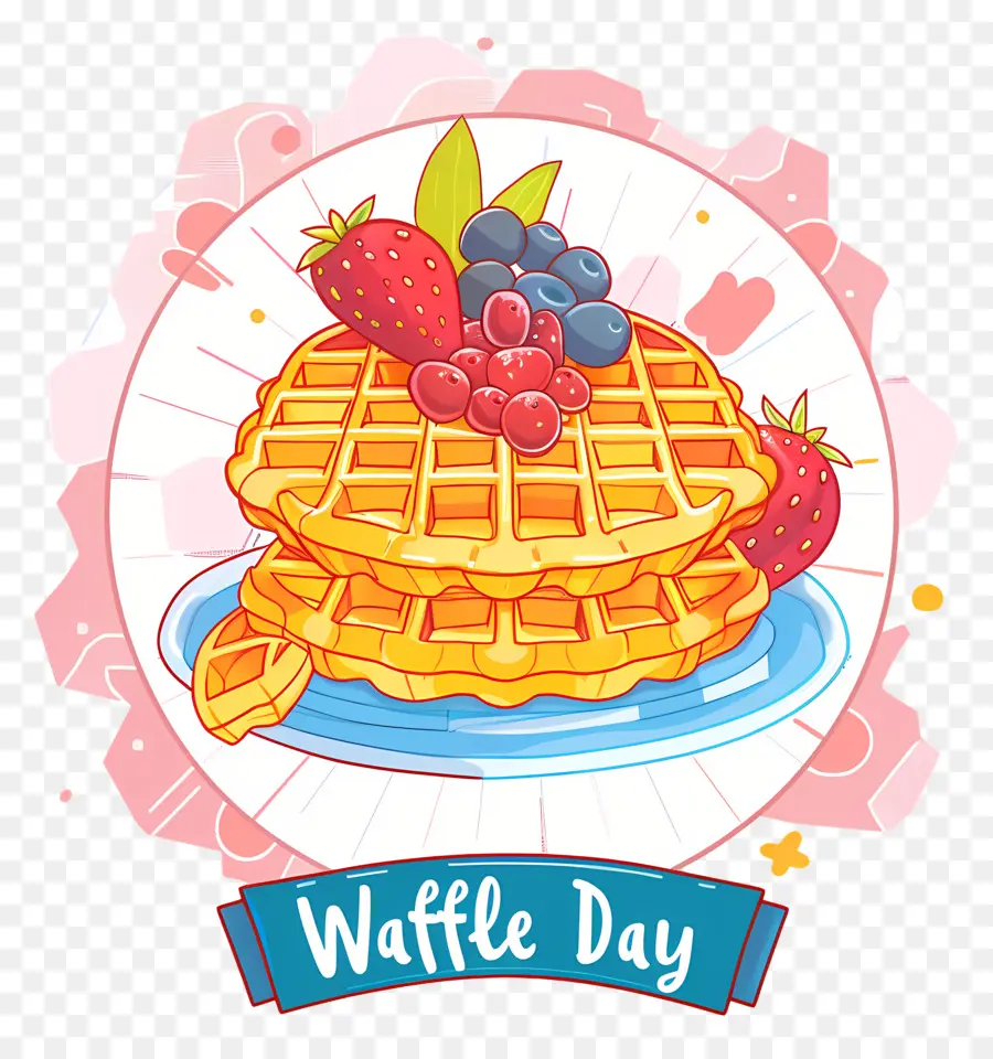 Gözleme Günü，Çilekli Waffle PNG