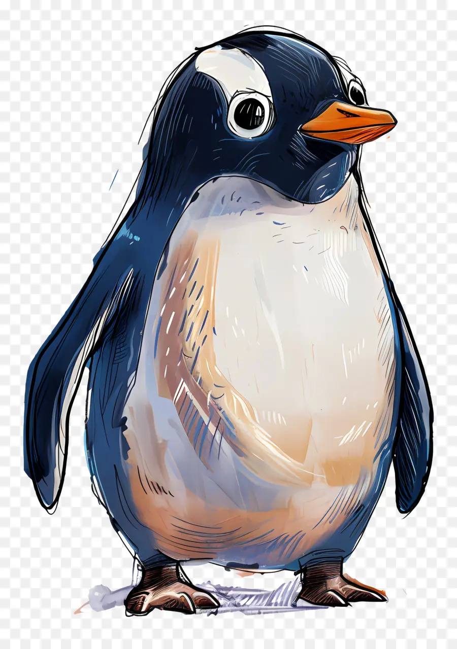 Penguen，Mavi Ve Beyaz PNG