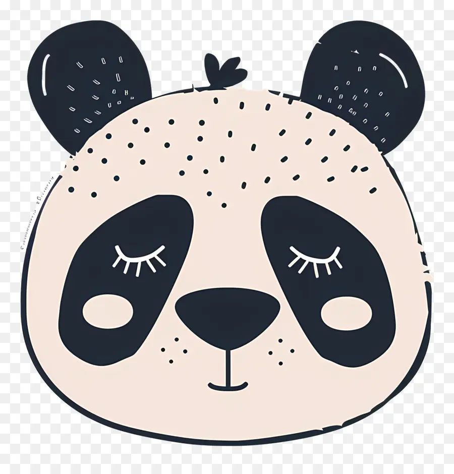 Panda Kafası，Panda Uyku  PNG