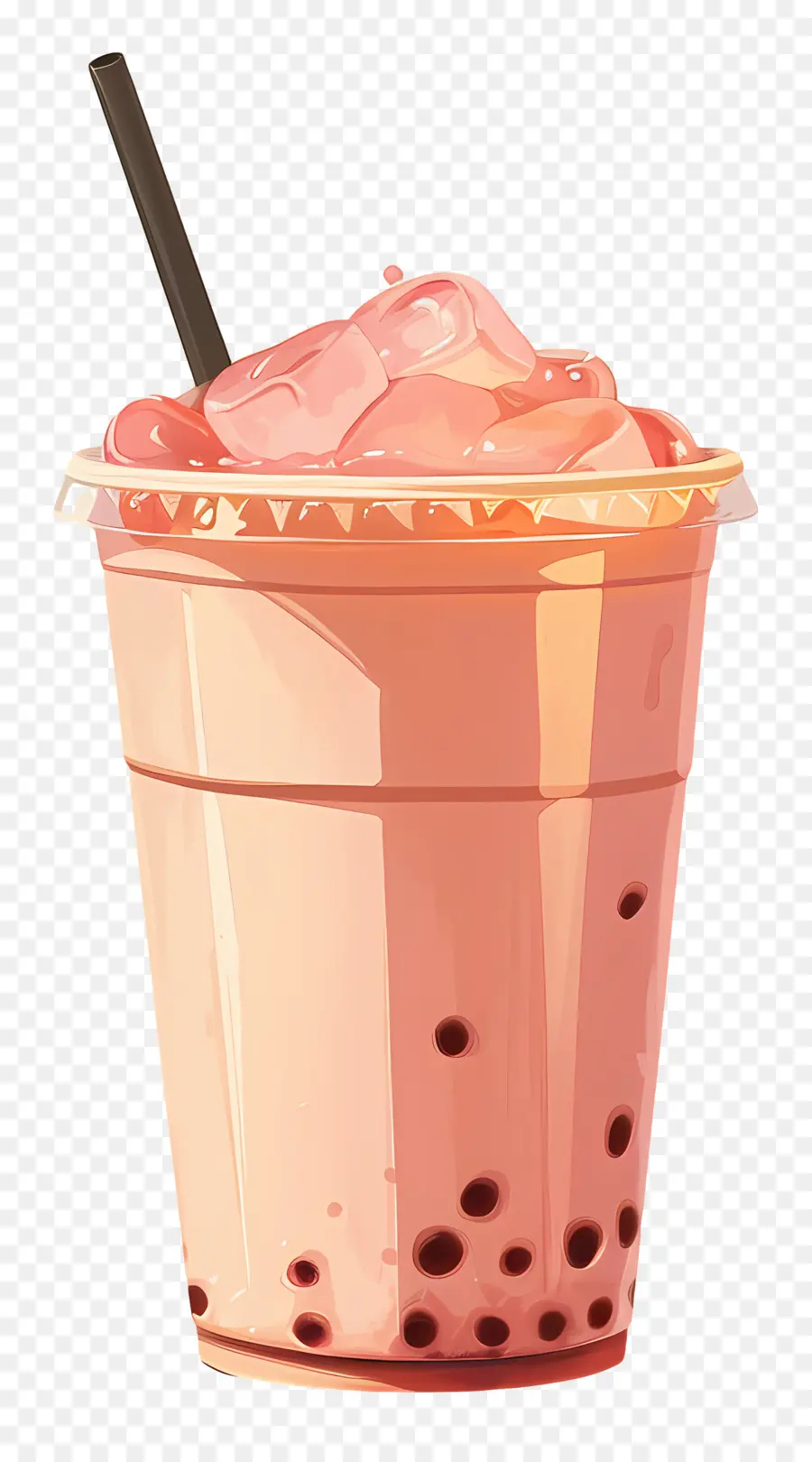 Kabarcık çay，Pembe Smoothie PNG