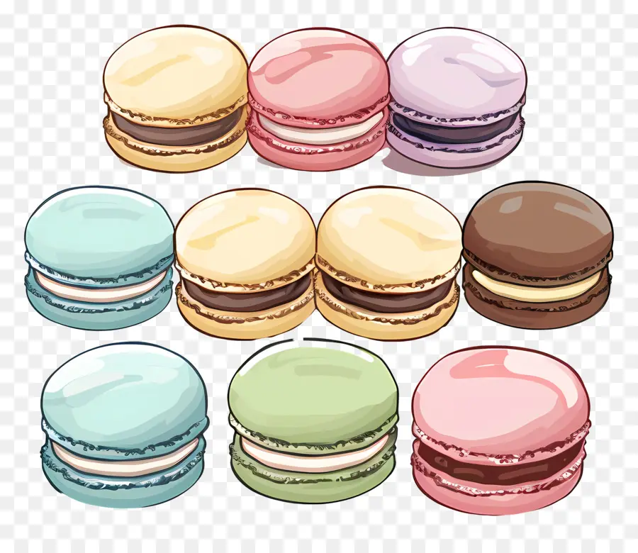 Macarons，Fransız Hamur Işleri PNG