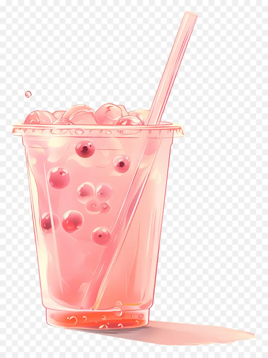 Kabarcık çay，Pembe Içecek PNG