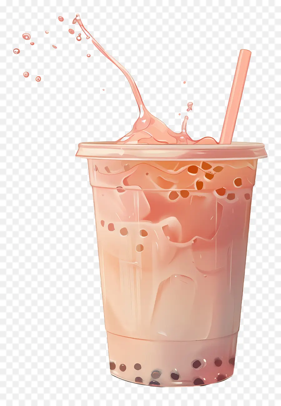 Kabarcık çay，Pembe Içecek PNG