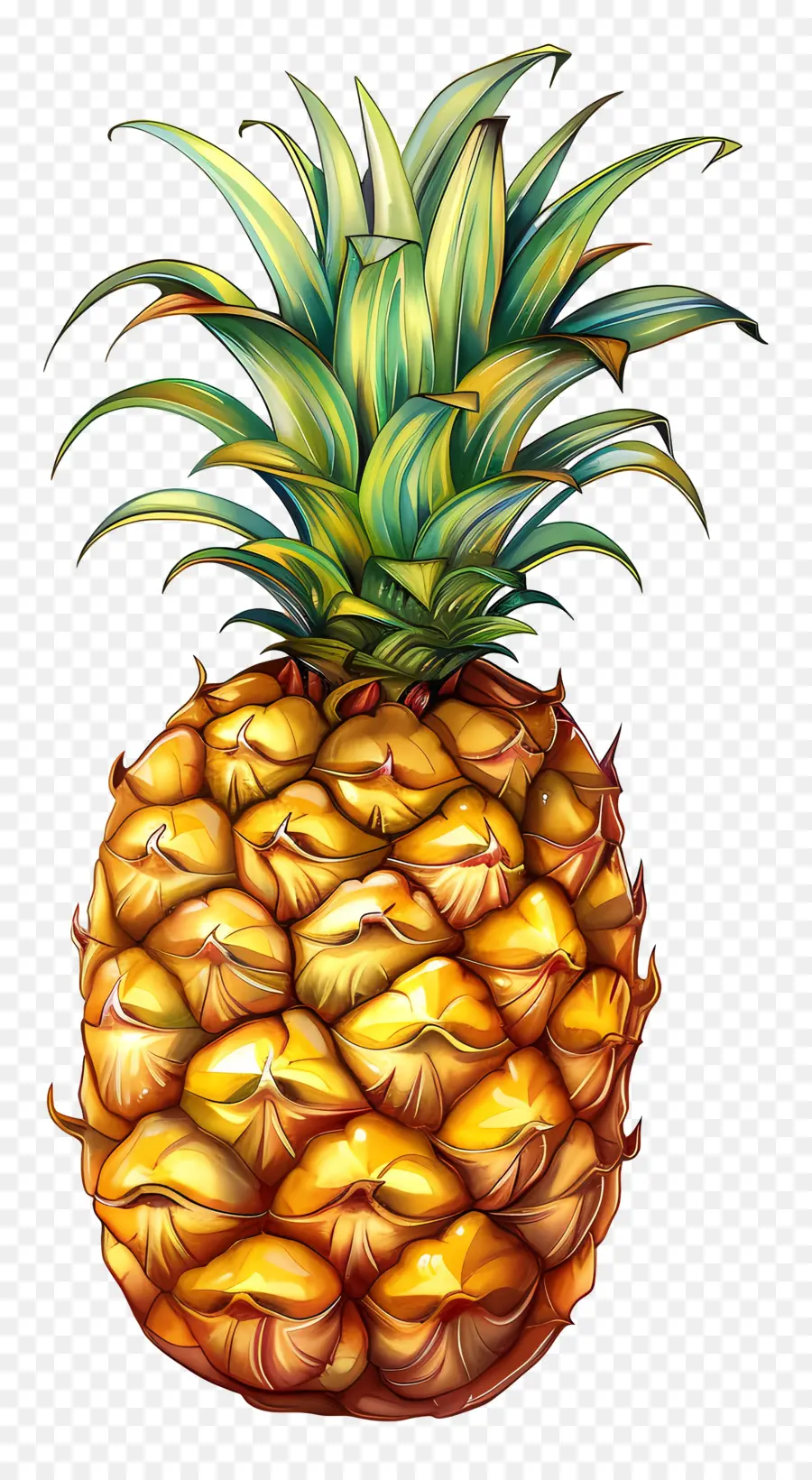 Ananas，Tropikal Meyve PNG