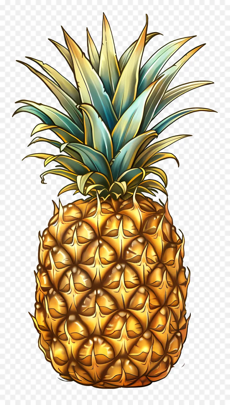 Ananas，Tropikal Meyve PNG