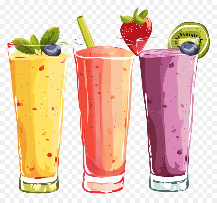 Smoothie'ler，Meyve Suları PNG