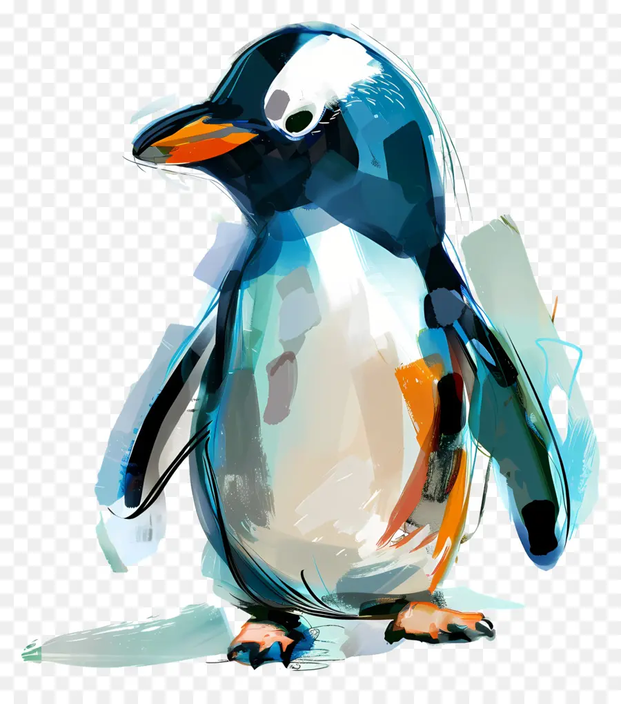 Penguen，Elle çizilmiş PNG