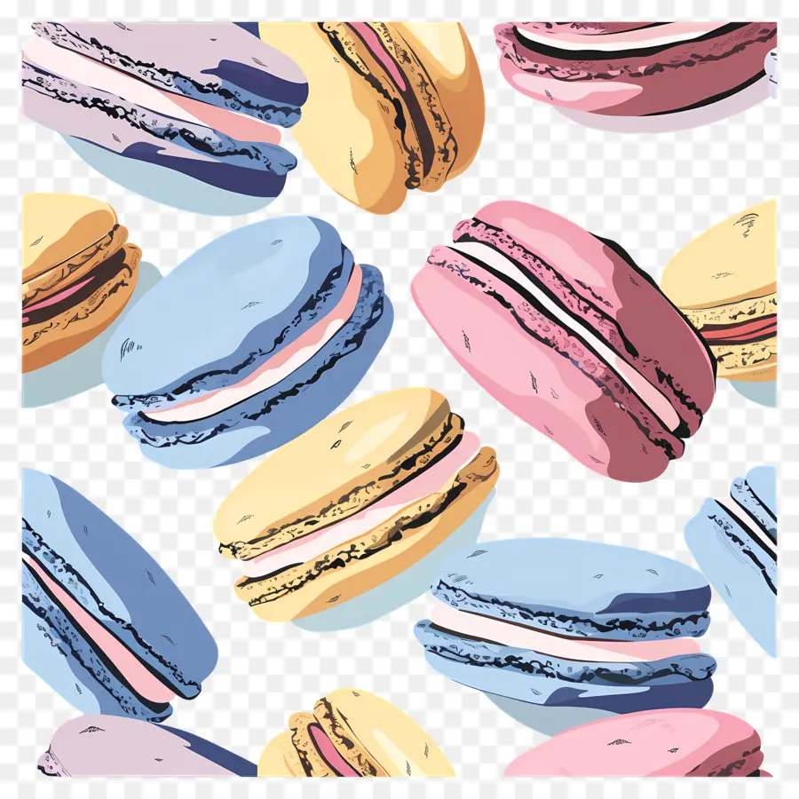 Macarons，Renkli PNG