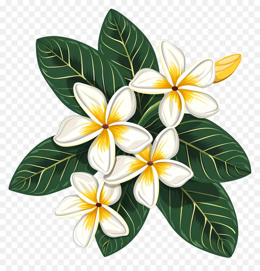 Plumeria，Beyaz Çiçekler PNG