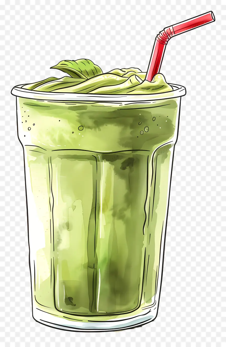 Matcha Içeceği，Yeşil Smoothie PNG