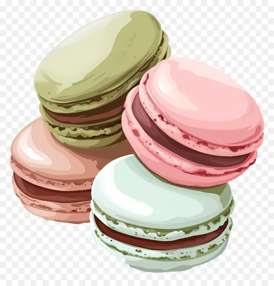 Macarons，Fransız Hamur Işleri PNG