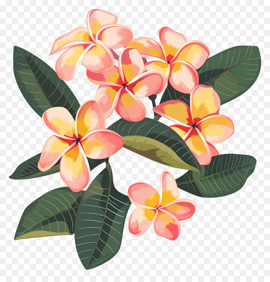 Plumeria，Sarı Çiçekler PNG