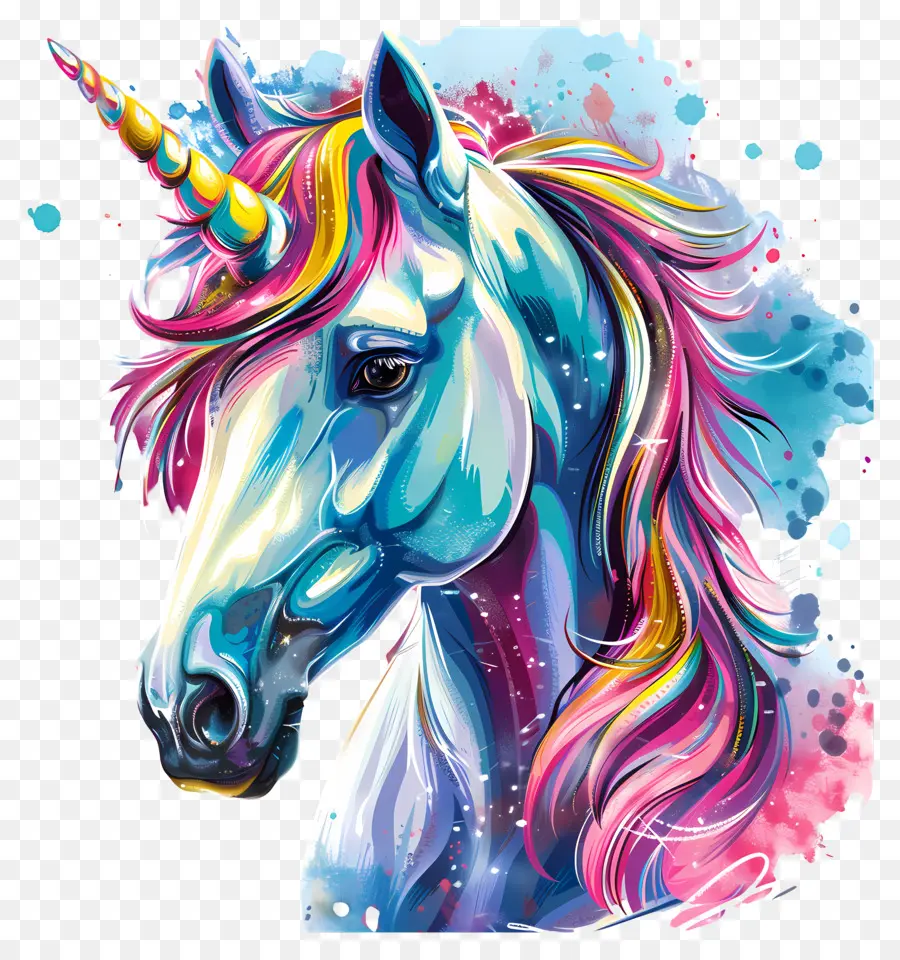 Unicorn，Bluepink Manes PNG