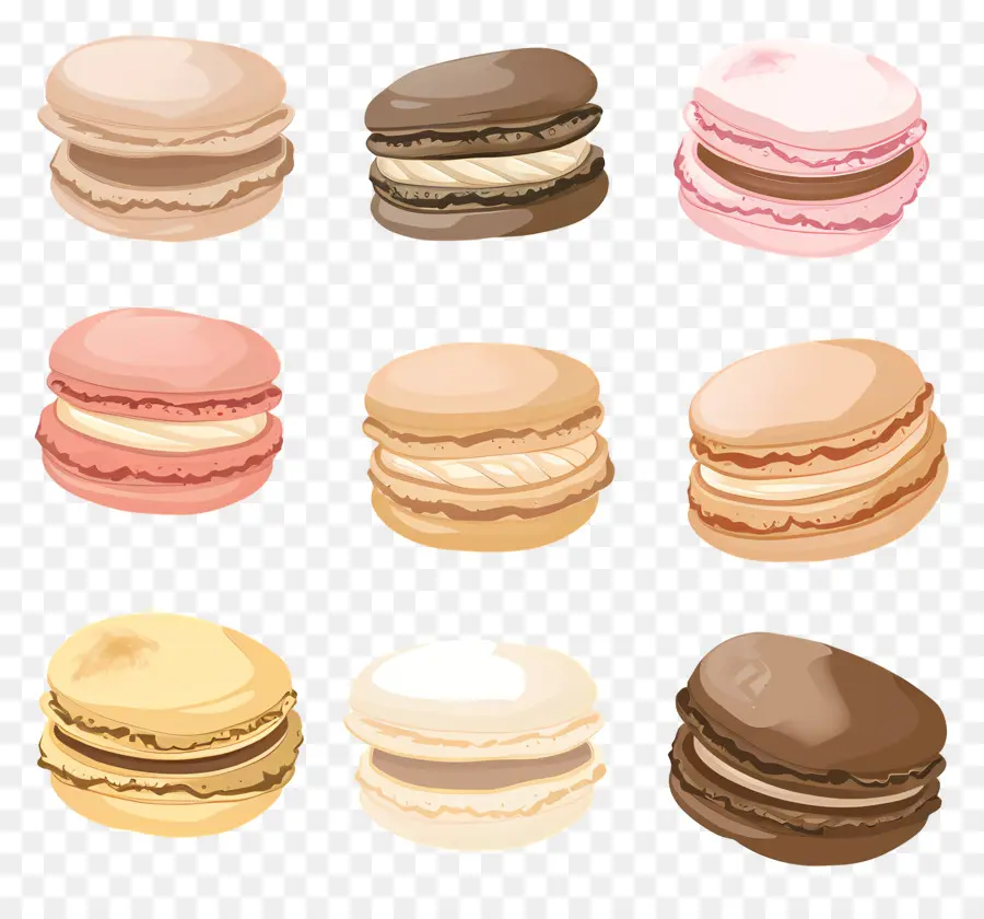 Macarons，çikolatalı Kurabiye  PNG